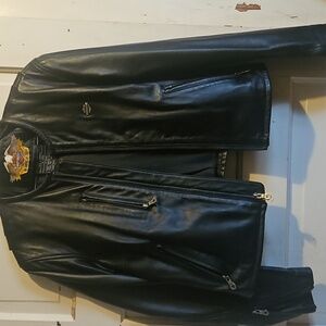 Ladies Harley Davidson Black Leather Limited Edition Motorcycle Jacket